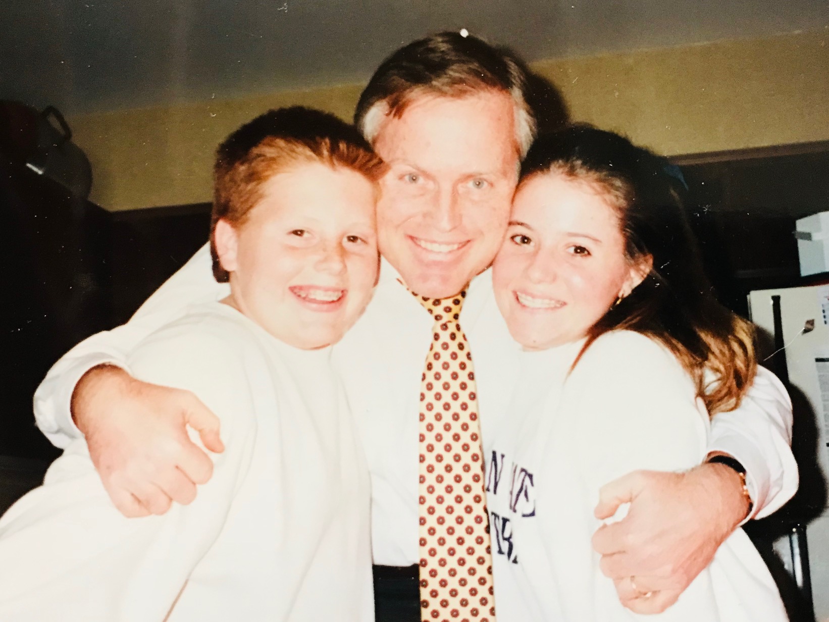Kurt Muse with children Kimberly and Erik, 1990